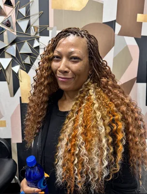 Woman with long dark braids
